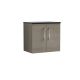 600mm Wall Hung 2 Door Vanity & Laminate Top - Nuie ARN2523LSB Oak, Oak colour ,image 1