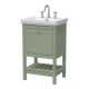 500mm Floor Standing Vanity & Basin 3TH - Hudson Reed BEX823B Green, Green colour ,image 1