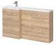 1500mm Left Hand Combination - Hudson Reed CBI3015 Oak, Oak colour ,image 1