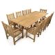 Jubilee TK 10 Seat Wooden Garden Table Set - Neutral