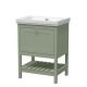 600mm Floor Standing Vanity & Basin 0TH - Hudson Reed BEX825H Green, Green colour ,image 1