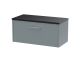 800mm Wall Hung Single Drawer Vanity & Laminate Top - Hudson Reed JNU2325LSB Grey, Grey colour ,image 1