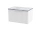 600mm Wall Hung Single Drawer Vanity & Laminate Top - Hudson Reed DFF194LBG White, White colour ,image 1