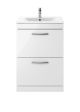 Athena Gloss White 600mm Floor Standing Vanity With Basin 2 ATH034B, White Gloss colour ,image 3