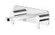 Wall Mounted 3 Tap Hole Basin Mixer With Plate - Nuie ARV350 Chrome, Chrome colour ,image 1
