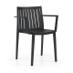 Elite 820 x 530 Plastic Arm Chair - Anthracite