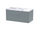800 Wall Hung Single Drawer Vanity & Laminate Worktop - Hudson Reed JNU2325LCM Grey, Grey colour ,image 1