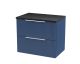 600mm Wall Hung 2 Drawer Vanity & Laminate Top - Hudson Reed DFF393LSB Blue, Blue colour ,image 1