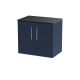 600mm Wall Hung 2-Door Vanity & Laminate Worktop - Hudson Reed JNU2923LSB Blue, Blue colour ,image 1