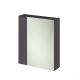 600mm Mirror Unit (75/25) - Hudson Reed OFF918 Gloss Grey, Grey colour ,image 1