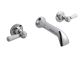 Wall Mounted Bath Spout & Stop Taps - Hudson Reed BC309DL Chrome, Chrome & White colour ,image 1