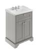 600mm Cabinet & Basin (3TH) - Hudson Reed LOF233 Storm Grey, Grey colour ,image 1