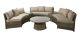 Juliet Half Moon Sofa Set Mixed Brown, Brown colour ,image 1