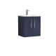 500mm Wall Hung 2-Door Vanity & Basin 4 - Nuie ARN2921G Blue, Blue colour ,image 1