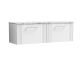 1200 Wall Hung 2-Drawer Vanity & Laminate Worktop - Nuie DPF194LCM2 White, White colour ,image 1