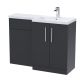 1100mm Right Hand Combination - Nuie ARN1411R Black, Black colour ,image 1
