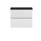 600mm Wall Hung 2-Drawer Vanity Unit & Laminate Worktop - Hudson Reed URB104LSB Satin White, White colour ,image 1