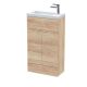 500mm Compact Vanity Unit & Basin - Hudson Reed CBI3022 Oak, Oak colour ,image 1