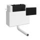 Pneumatic Dual Flush Universal Access Concealed Cistern - Hudson Reed XTY011M02 Black, Black colour ,image 1