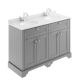 1200mm Cabinet & Double Marble Top (1TH) - Hudson Reed LOF264 Storm Grey, Grey colour ,image 1