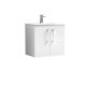 600mm Wall Hung 2 Door Vanity & Basin 4 - Nuie ARN123G White, White colour ,image 1
