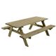 Foster 8 Seat  Wooden Picnic Table - Neutral Green - FSC Mix Credit