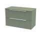 800mm Wall Hung 2 Drawer Vanity & Worktop - Hudson Reed DFF895W Green, Green colour ,image 1