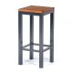 Dorset High Metal Garden Stool - Black 350 x 750