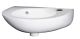 350mm Wall Hung Basin - Nuie NCU932 White, White colour ,image 1
