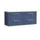 1200 Wall Hung 4-Drawer Vanity & Laminate Worktop - Nuie DPF393LSW2 Blue, Blue colour ,image 1
