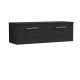 1200mm Wall Hung 2 Drawer Vanity & Worktop - Nuie ARN622W2 Black, Black colour ,image 1