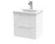 500mm Wall Hung 2 Drawer Vanity & Basin 1 - Hudson Reed DFF192A White, White colour ,image 1