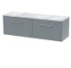 1200 Wall Hung 2-Drawer Vanity & Laminate Worktop - Hudson Reed JNU2322LBG2 Grey, Grey colour ,image 1