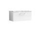 800mm Wall Hung 1-Drawer Vanity & Laminate Worktop - Nuie ARN125LCM White, White colour ,image 1