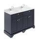 1200mm Cabinet & Double Marble Top (1TH) - Hudson Reed LOF364 Twilight Blue, Blue colour ,image 1