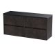1200mm Wall Hung 4-Drawer Unit & Laminate Worktop - Nuie HAV2604LSB2 Brown, Brown colour ,image 1