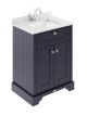 600mm Cabinet & Marble Top (1TH) - Hudson Reed LOF322S Blue, Blue colour ,image 1