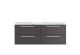 1400mm Wall Hung 4-Drawer Unit & Laminate Worktop - Hudson Reed QUA002LCM Grey, Grey colour ,image 1