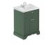 600mm Cabinet & Basin (1TH) - Hudson Reed LOF803 Hunter Green, Green colour ,image 1
