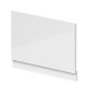 Waterproof Shower Bath End Panel (800) - Nuie BPR113W White, White colour ,image 1