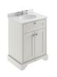 600mm Cabinet & Marble Top (3TH) - Hudson Reed LOF426 Timeless Sand, Grey colour ,image 1