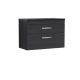 800mm Wall Hung Vanity With Sparkling Black Worktop - Nuie ATH068LSB Charcoal Black, Hacienda Black colour ,image 1
