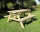 Deluxe Picnic Table 1800 Length By Churnet Valley, Wood colour ,image 1