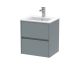 500mm Wall Hung 2 Drawer Unit & Basin 2 - Nuie HAV2302B Grey, Grey colour ,image 1