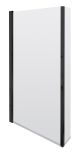 Square Bath Screen With Fixed Return - Nuie NSBS7BP Matt Black, Black colour ,image 1