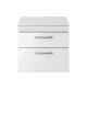 600mm Wall Hung Vanity With Worktop - Nuie ATH048W Gloss White, White colour ,image 1