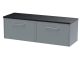 1200 Wall Hung 2-Drawer Vanity & Laminate Worktop - Hudson Reed JNU2322LSB2 Grey, Grey colour ,image 1