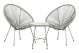 Monaco Grey 3Pc Egg Chair Bistro Set, Grey colour ,image 1