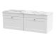 1200mm Wall Hung 2-Drawer Vanity with Marble Top - Nuie CLC194CMT2 White, White colour ,image 1