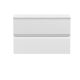 800mm Wall Hung 2-Drawer Vanity Unit & Laminate Worktop - Hudson Reed URB106LSW Satin White, White colour ,image 1